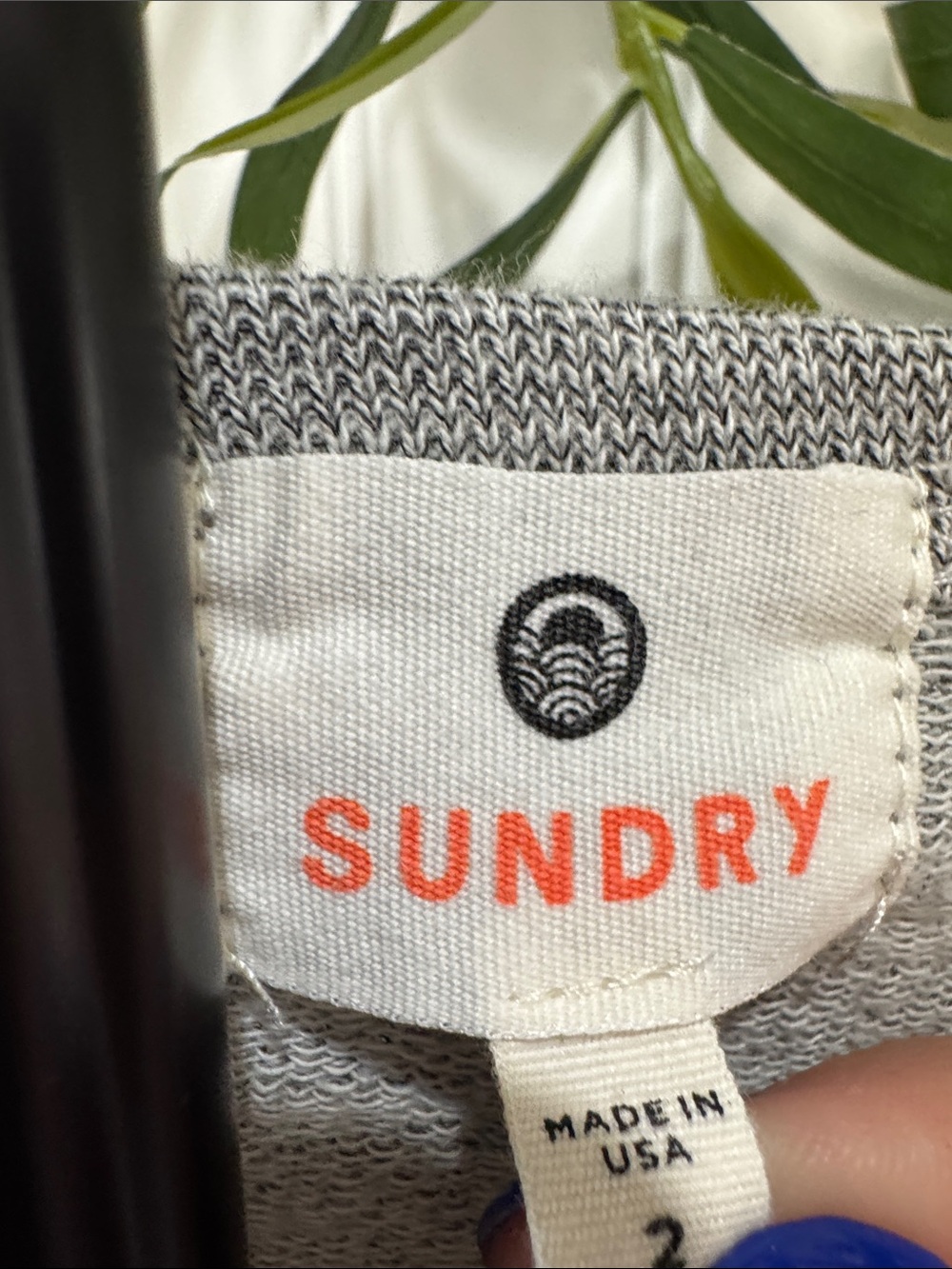 #668 SUNDRY Grey 'OBSESSED' Pullover Sweatshirt - Picture 5 of 7